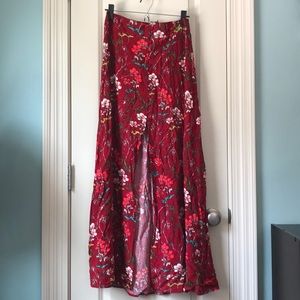 Express floral maxi skirt